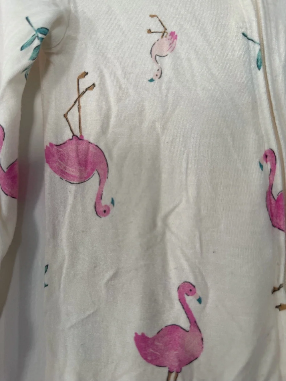 Carter's Flamingo One-Piece and Lavender swan one piece pajamas size 9m